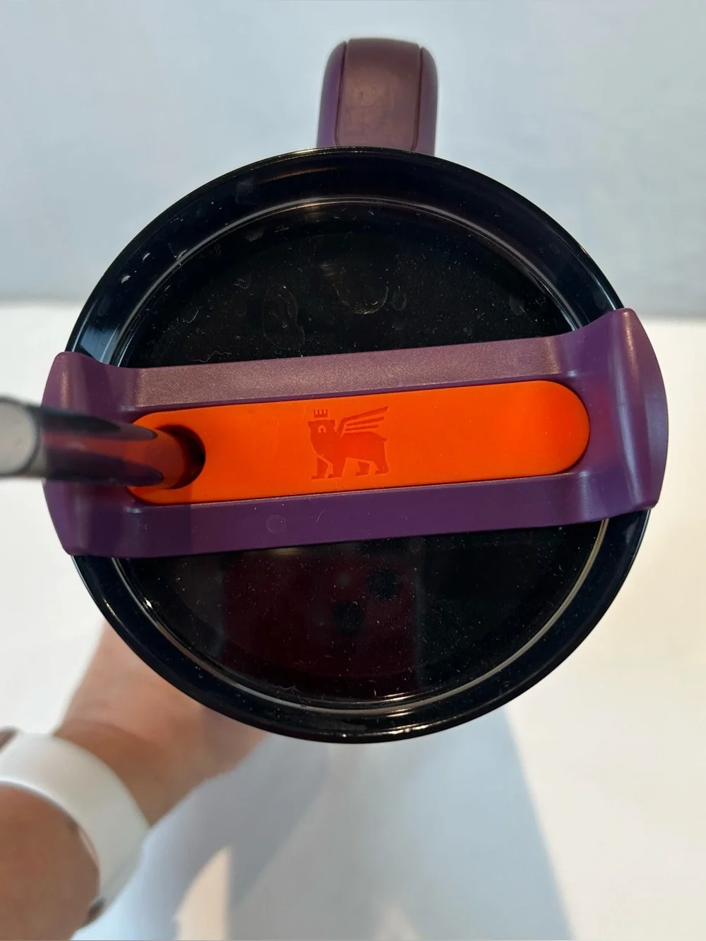 Stanley Plum Purple 40 oz Quencher
H2.0 FlowState Tumbler Mug w Orange logo - Picture 5 of 15